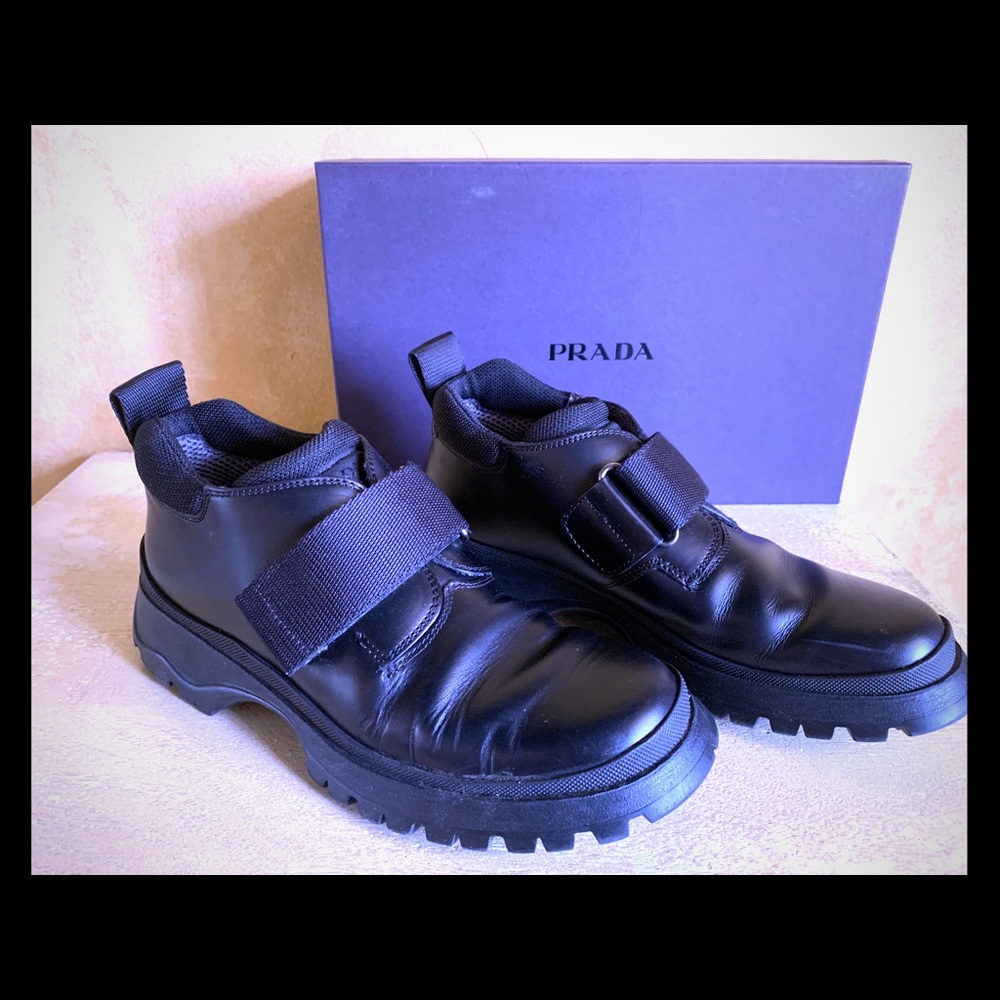 Prada Women Chunky Leather Sneaker (New $400!!!) - Picture 1 of 7